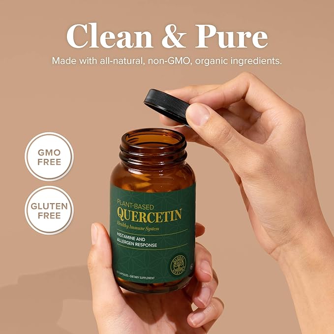 Global Healing Center - Vitamin D3 5000IU &amp Quercetin 250mg - Supports Bones and Immune System Respiratory Health