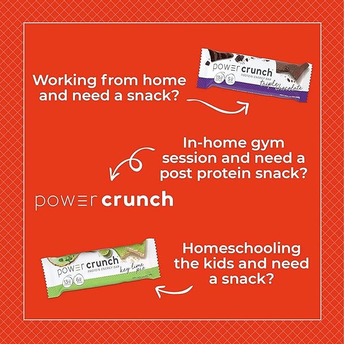 Power Crunch Whey Protein Bars High Protein Snacks with Delicious Taste Cookies and Cream 1.4 Ounce (12 Count)