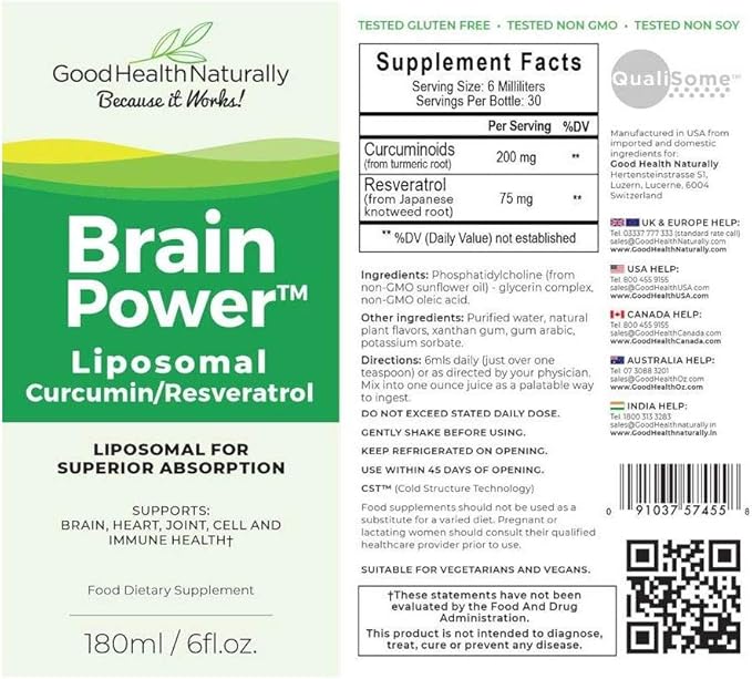 BRAINPOWER™ Liposomal Curcumin+