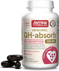 Jarrow Formulas QH-Absorb 200 mg - Active Antioxidant Form of Co-Q10 - Dietary Supplement - Supports Mitochondrial Energy Production &amp Cardiovascular Health - 90 Softgels