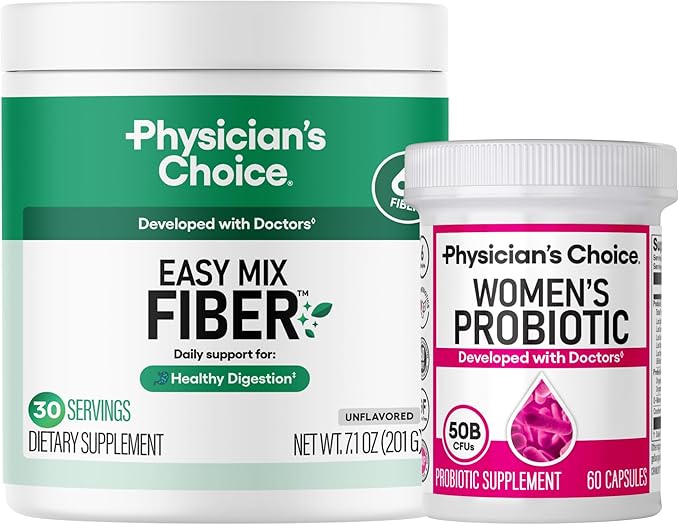 Physician's CHOICE Women's Probiotic 60 Count + Easy Mix Fiber Bundle