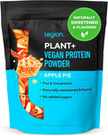 LEGION Plant+ Vegan Protein Powder - Rice and Pea Plant Based Protein Blend. Gluten Free GMO Free Naturally Sweetened and Flavored 20 Servings 2 Lbs (Apple Pie)