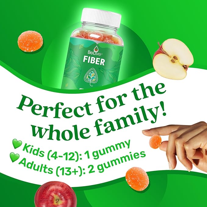 BeLive Healthy Gut Dream Team Bundle Probiotic and Fiber Gummies for Digestive and Gut Health Sugar Free Vegan