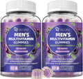 2-Pack Multivitamin for Men Mens Multivitamins Gummies w/Omega-3 Probiotics Inositol Folate Male Support Blend Vitamins A C D E B - Support Heart Brain Muscle Energy Sugar-Free Gummy