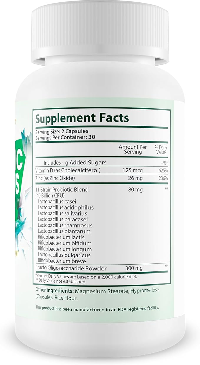 Organic Fungus Nuker Probiotic - Our Best Toenail Fungus Probiotic For Fungal Nail Immune Support - 40 Billion Probiotics &amp Prebiotics - Pro/Prebiotic Myco Nuker Probiotics Nail Fungal Treatment