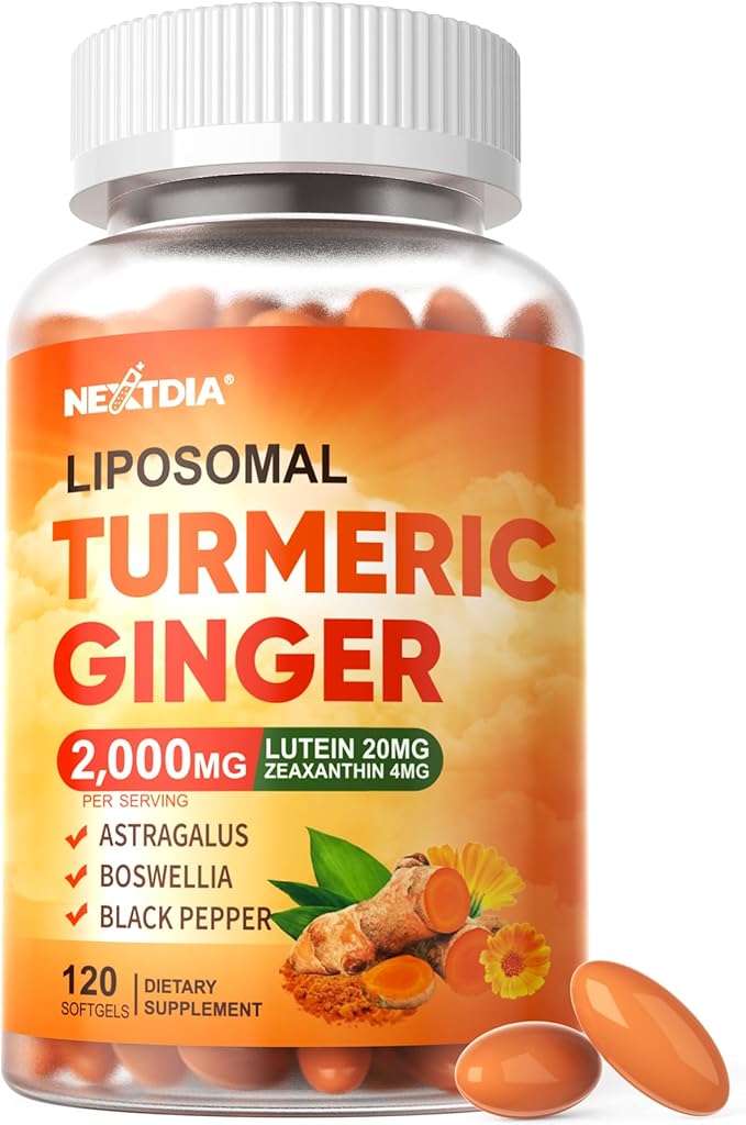 Liposomal Calcium AKG Supplement + Liposomal Turmeric Ginger Lutein Supplement