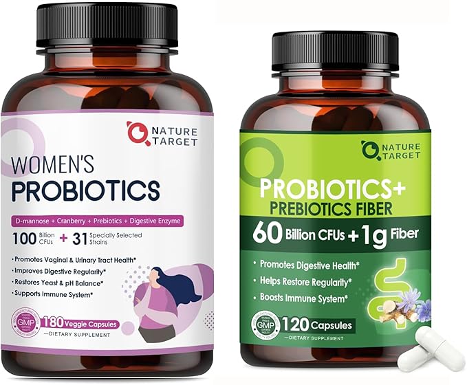 NATURE TARGET Probiotics for Women and Men with Fiber