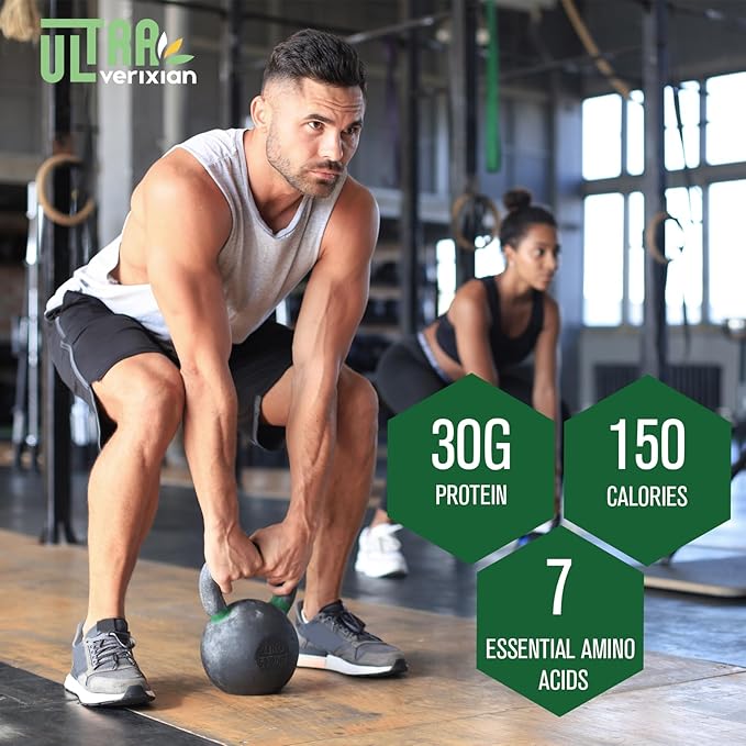 30g Plant-Based Protein Powder 5-in-1 Vegan Protein Powder Vanilla 0g Sugar with 20 Billion CFU Probiotics BCAA Vitamins and Minerals Digestive Support Keto-Friendly Low Carb 20 Servings