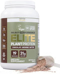 Select Proformance Elite Vegan Protein Powder - 16g of Protein per Scoop Plant Based Dairy Free Gluten Free Clean Ingredients - Chocolate Brownie Batter 2lb Tub (40 Servings)