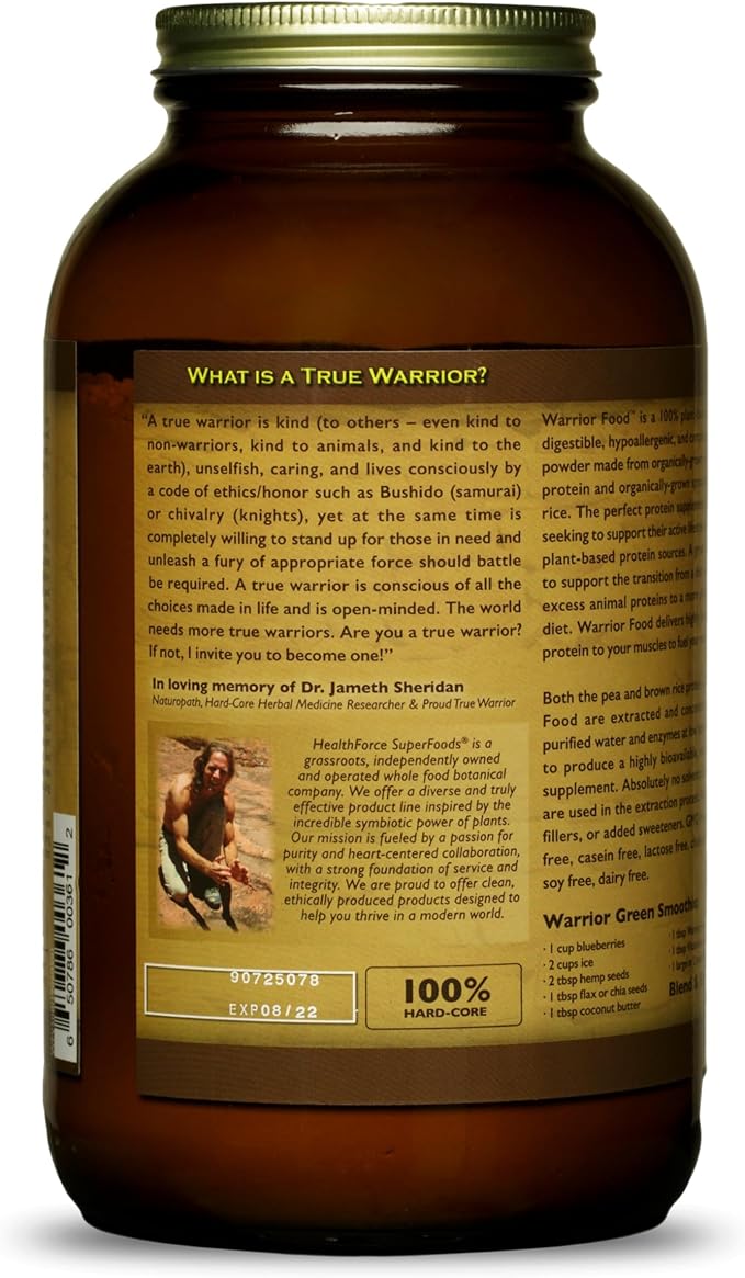HEALTHFORCE SUPERFOODS Warrior Food Protien Powder - Vanilla Flavor - 500 Grams