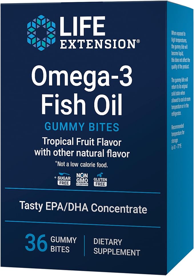 Life Extension Omega-3 Fish Oil Gummy Bites and N-Acetyl-L-Cysteine Immune &amp Respiratory Support