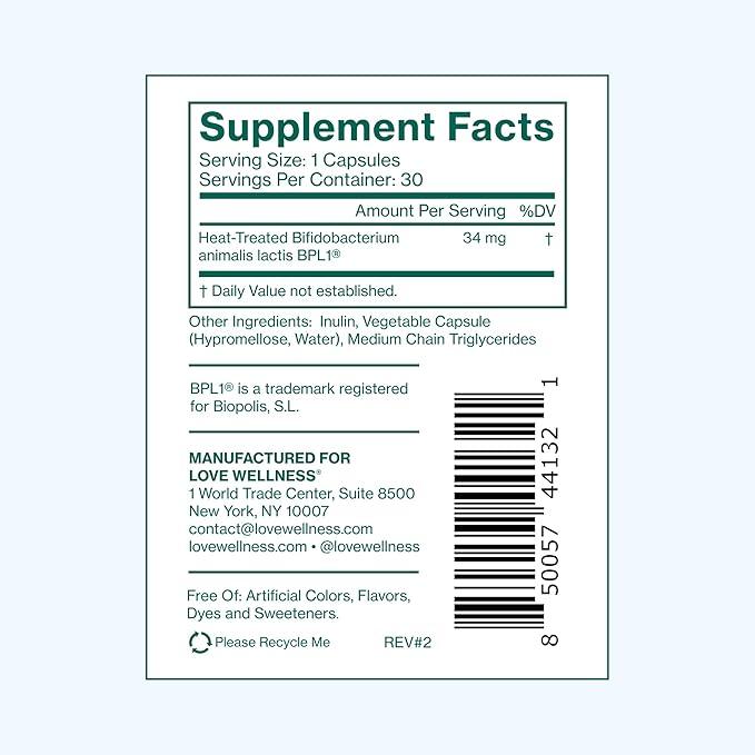 Love Wellness Hello Burn Activate | Support Visceral Fat Burn with HT BPL1 Postbiotic | Supports Healthy Waist Circumference Longevity and Metabolic Wellness | 30 Count