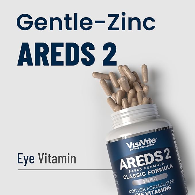 AREDS 2 Select Eye Vitamins for Macular Support - Vitamins for Eyes with Zeaxanthin Plus Lutein Macular Supplement - Premium Macular Health Formula - Eye Supplements - 60 Capsules - (Pack of 3)