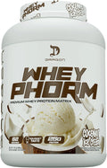 DRAGON PHARMA WheyPhorm Whey Protein Blend Fast Absorption Gluten Free Premium Whey Protein Matrix Maximize Recovery Great Tasting 25 Grams of Protein (5lb Coconut Ice Cream)