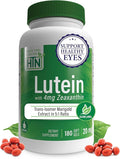 Lutein 20mg with Zeaxanthin 4mg 180 Softgels | Trans-Isomer Marigold Extract in Nature Identical 5:1 Ratio | Supports Healthy Eye Skin and Brain | Non-GMO Soy &amp Gluten Free | by Health Thru Nutri