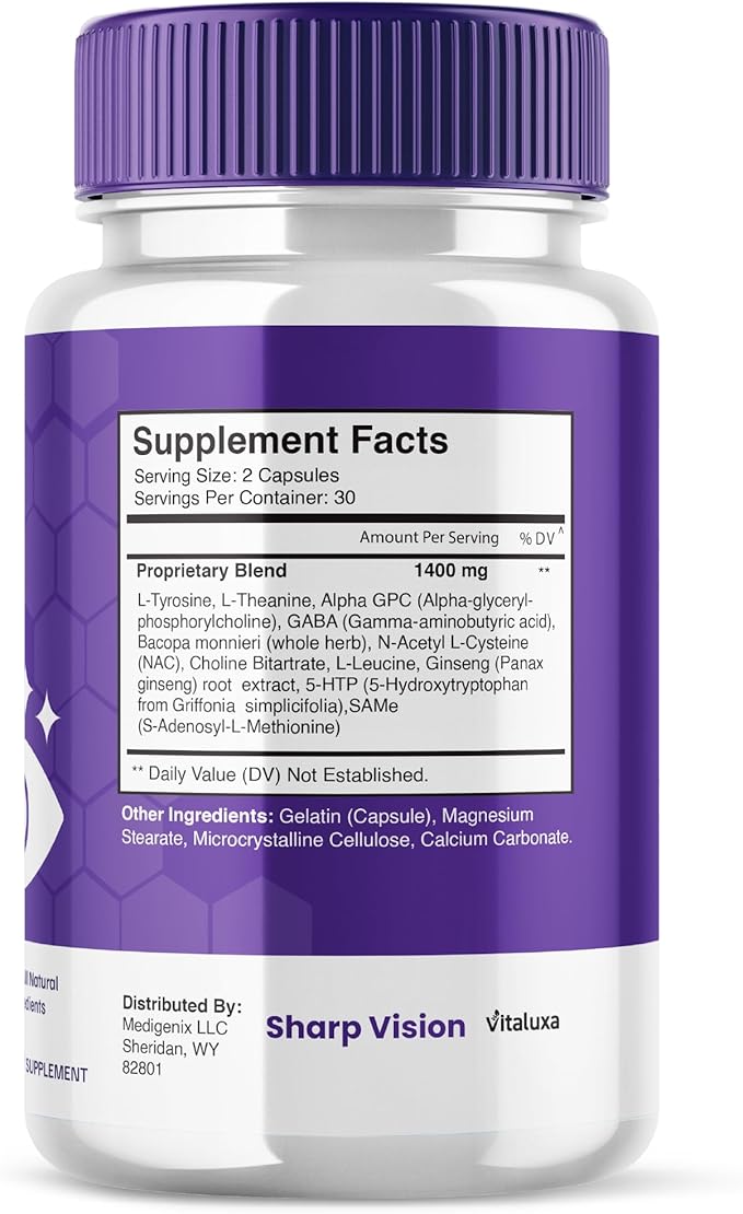 (2 Pack) Sharp Vision Capsules SharpVision Supplement Premium Advanced Maximum Strength Formula Sharpe Vision Healthy Eyes Support Natural Ingredients Vitamins Pills Sharper Vision Reviews (120 ct)