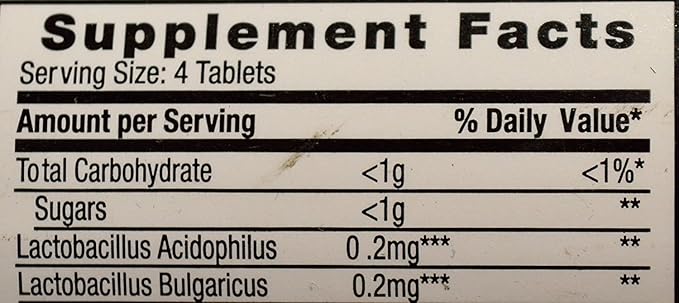 Floranex Probiotic for Colon Health Generic for Lactinex 50 Tablets per Bottle Pack of 6 Total 300 Tablets