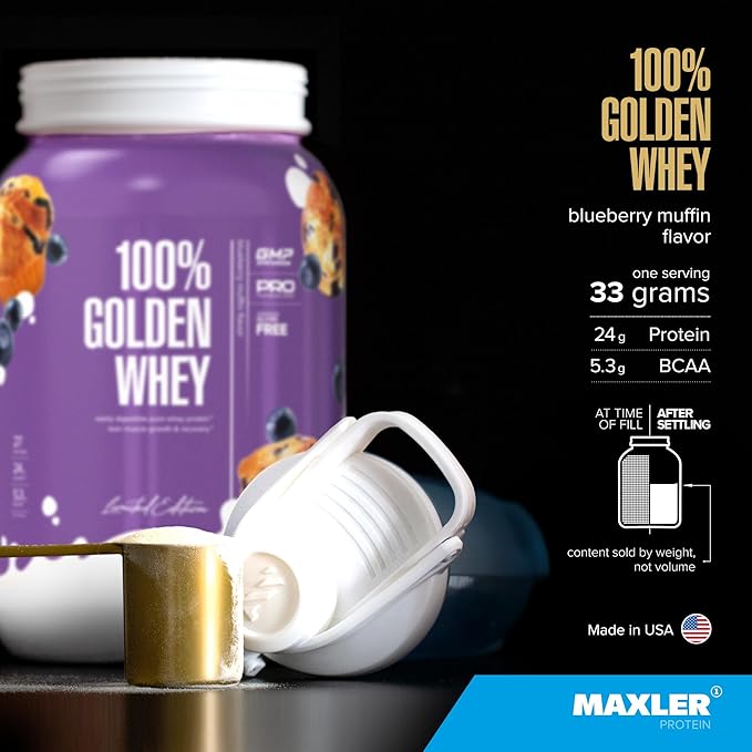 Maxler 100% Golden Whey Blueberry Muffin and Cinnamon Bun Bundle
