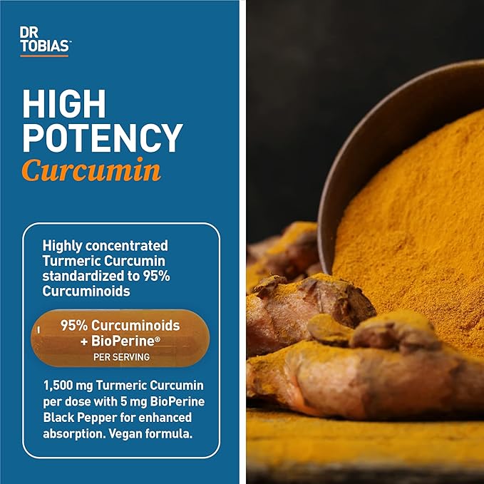 Dr. Tobias Adult Multivitamin &amp Turmeric Curcumin Energy Immune Health Bone &amp Joint Support Vegan Non-GMO