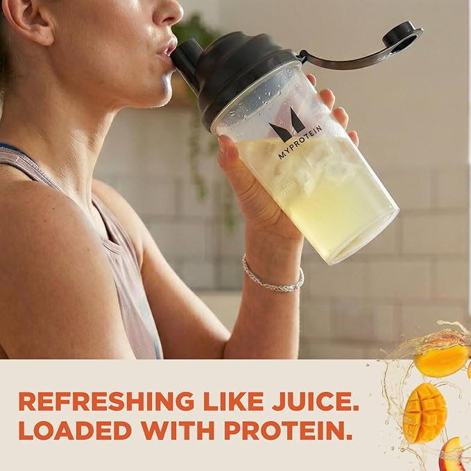 Myprotein Clear Whey Isolate Protein Powder 1.1 Lb (20 Servings) Peach Mango 20g Protein per Serving Naturally Flavored Drink Mix Daily Protein Intake for Superior Performance