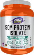 NOW Foods Sports Nutrition Soy Protein Isolate 20 g 0 Carbs Unflavored Powder 2-Pound