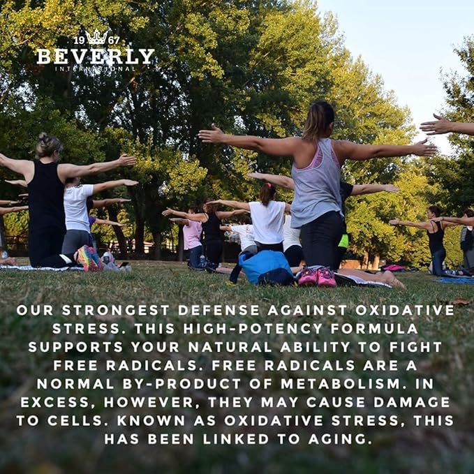 Beverly International Advanced Antioxidant 60 Tablets. High Potency Anti-Aging Formula. Powered by Vitamins A C E and Selenium. Combat Cell Oxidation.