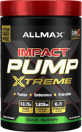 ALLMAX Impact Pump Xtreme Sour Gummy - 465 g - Stim-Free Pre-Workout Formula - Supports Pumps Endurance &amp Hydration - Up to 30 Servings