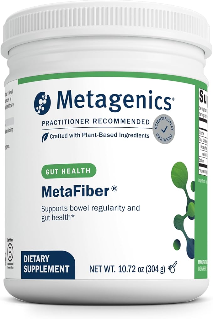 Metagenics MetaFiber - 6 g Dietary Fiber - Supports GI Regularity &amp Occasional Constipation Relief* - Fiber Blend Powder - Non-GMO &amp Gluten-Free - 10.72 oz