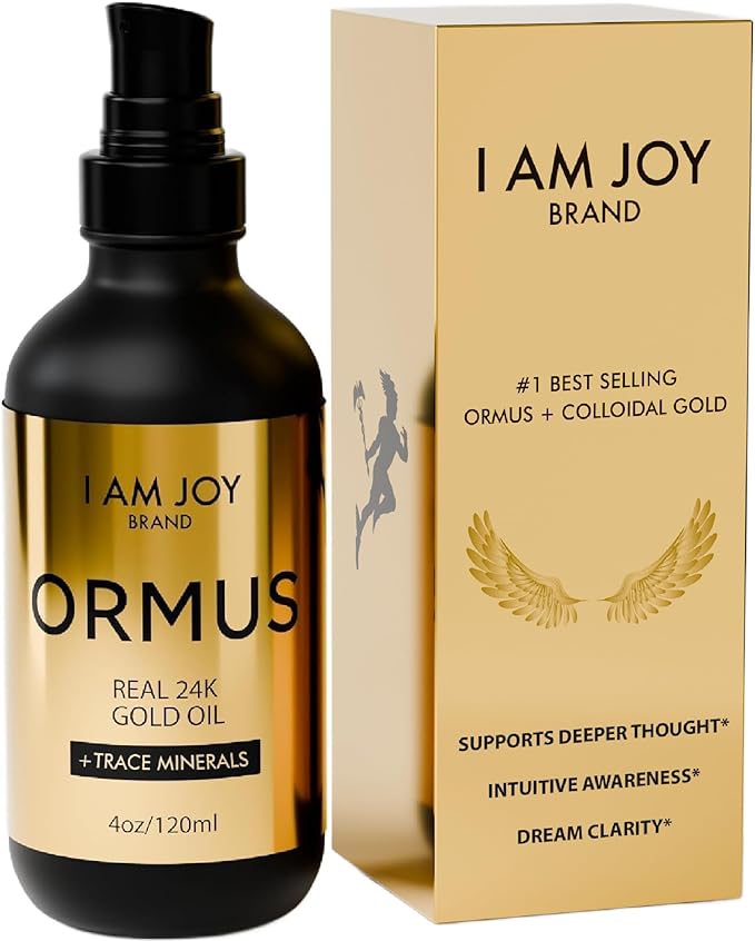 I Am Joy Co. Ormus Gold Oil Monoatomic | Supports Deeper Thought Intuitive Awareness &amp Dream Clarity | Rich with Minerals Platinum Iridium | Non-Chemical Extraction | 4oz