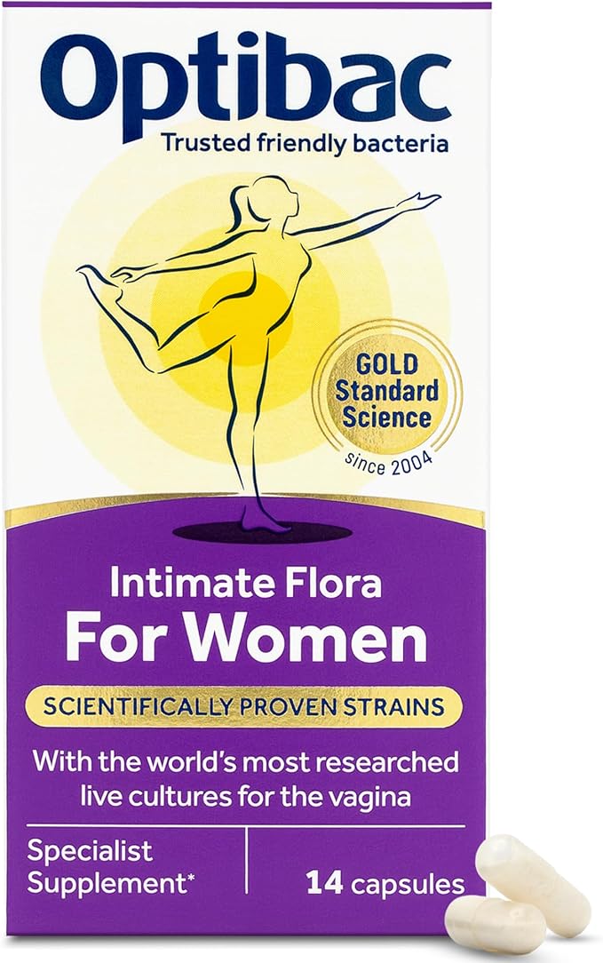 OptiBac for Women | Daily Oral 2.3 Billion Friendly Bacteria Natural Female Supplement for The Intimate Area | Lactobacillus Rhamnosus &amp Lactobacillus Reuteri | One-Two Week Supply | 14 Capsules