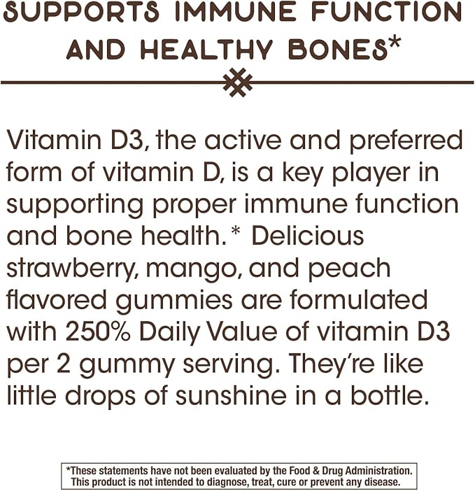Nature's Way Immune Gummies Bundle Zinc Gummies Vitamin D3 Gummies Immune Support Delicious Berry and Fruit Flavors 120 Gummies Per Bottle