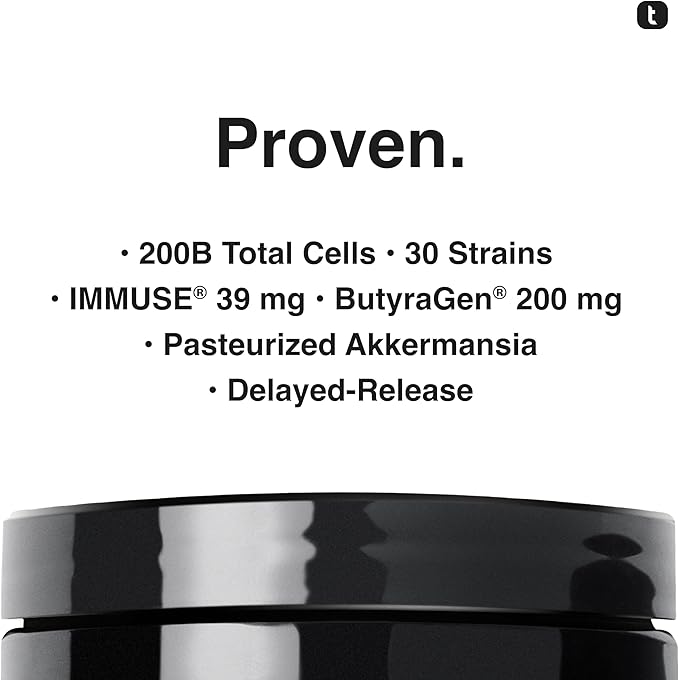 Toniiq Prebiotics and Probiotics – 200B TFU with Postbiotics IMMUSE® &amp ButyraGen® – 30 Strains – Shelf-Stable Synbiotic Formula – Third-Party Tested – 60 Capsules