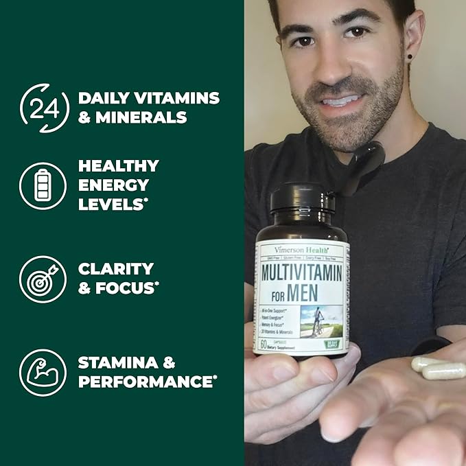 Mens Multivitamins + Turmeric Melatonin Valerian Bundle for Joint Support and Discomfort Relief Immune Health &amp Inflammatory Response