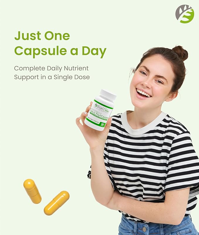 BariSlim Once Daily Bariatric Multivitamin Capsule - 60mg of Iron - Bariatric Vitamin &amp Supplement for Post WLS Surgery Including Gastric Bypass &amp Gastric Sleeve | 90 Day Supply