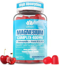 Sugar Free Magnesium Complex for Women Calm Magnesium Gummies for Adults 400mg Magnesium Glycinate Citrate Malate &amp More- Magnesium Gummy with Magnesium Ashwagandha D3 B12 for Relax Calm V