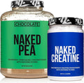NAKED Chocolate Pea Protein Isolate 5LB Bulk Pure Micronized Creatine Monohydrate 500g (100 Servings) – Plant-Based Vegan Non-GMO Gluten Free Soy Free Lactose Free