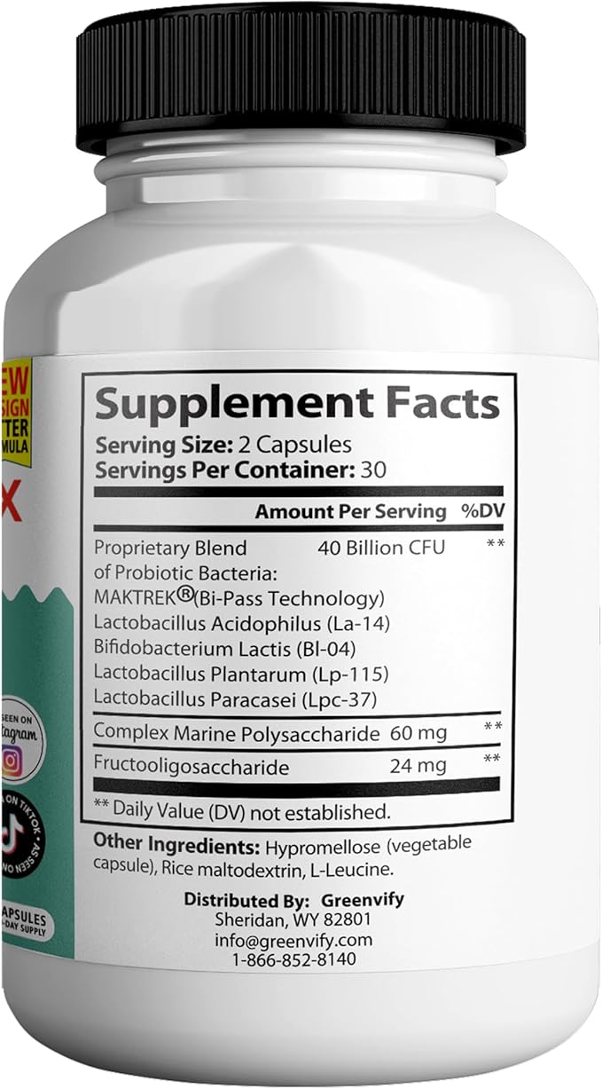 Max for Gums and Teeth Health - 40 Billion CFU Advanced Oral Probiotics Fresh Breath Support - 60 Capsules (1 Pack)