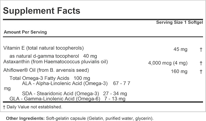 ANDREW LESSMAN Astaxanthin 180 Softgels - 4000 mcg Natural Astaxanthin Powerful Anti-Oxidant Carotenoid. Protection for Eyes Heart Skin and More. No Additives. Easy to Swallow Softgels