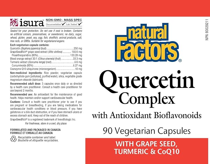NATURAL FACTORS Quercetin Complex 90 CT