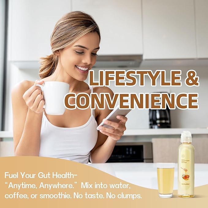 YVIP Prebiotic Fiber Supplement Fructooligosaccharides (FOS) Syrup Prebiotics Intestinal Support Fiber for Colon &amp Gut Health - Plant-Based Vegan Friendly (290mL)