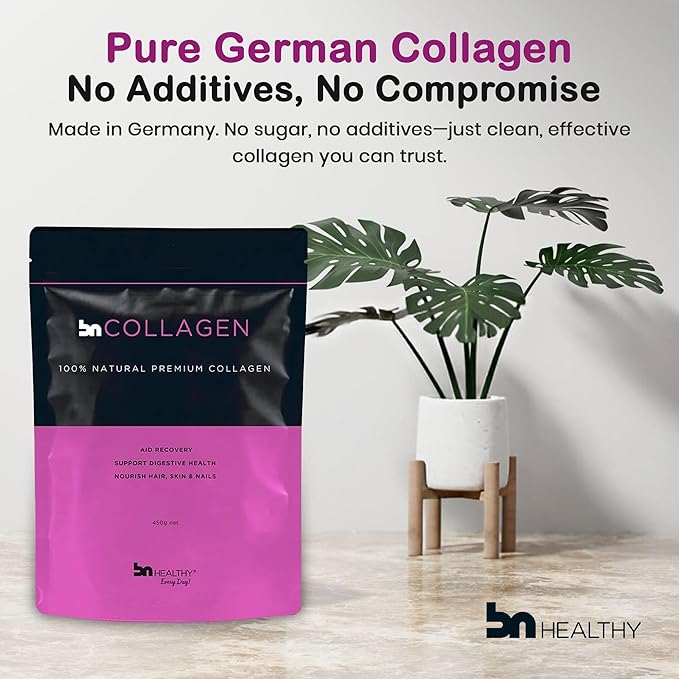 BNHealthy Collagen Peptides Powder for Hair Skin Nails and Joints - Premium Bovine Collagen - 100% Tasteless Formula with 13.5g Protein Per Serving