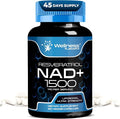 WELLNESS LABSRX Liposomal NAD Supplement 1500mg - USA Made NAD Resveratrol Supplement for Women and Men NAD+ Support Cellular Health Energy &amp Anti Aging - 90 Count