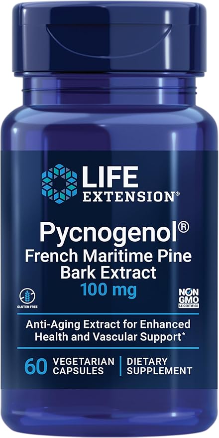 Life Extension Pycnogenol French Maritime Pine Bark &amp N-Acetyl-L-Cysteine Immune Respiratory &amp Liver Health Supplements 60 Capsules Each