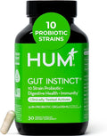 HUM Gut Instinct Daily Probiotics for Women and Men Digestive Health Lactobacillus Bifidobacterium Strains for Immune Support Probiotic Supplement for Healthy Gut Diversity 30 Capsules