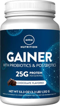 MRM Nutrition Gainer Protein with Probiotics &amp Postbiotics - Chocolate Flavored for Men &amp Women 25g Protein Whey Protein Concentrate &amp Isolate Micellar Casein &amp Digestive Enzymes -