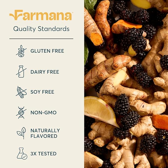 Immune Support Drink Mix - Immune Support with Mushrooms and Botanicals - Antioxidant-Rich Vitamin D &amp C Blend - Daily Immune Booster with Organic Ingredients - Spicy BlackBerry Ginger