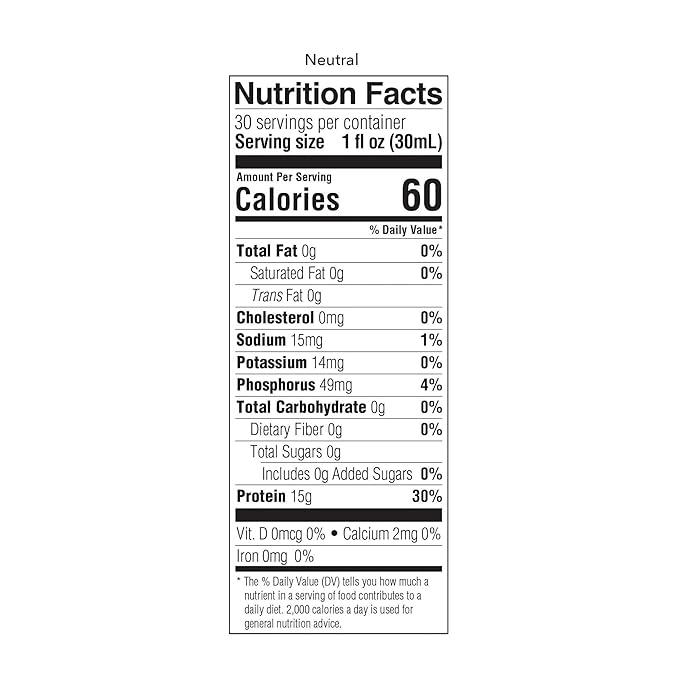 ProSource NoCarb Liquid Protein Neutral Flavor 30 Ounce Bottle - 1/Each