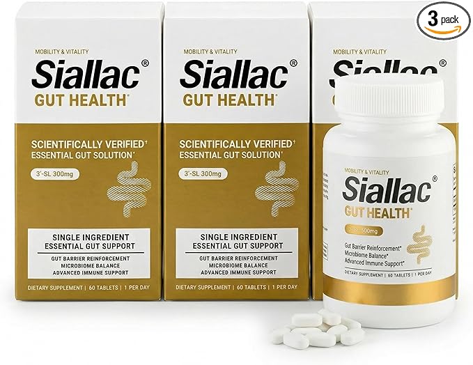 Gut Health - Gut Barrier Function Epithelial Cell Growth Immune Support Enhances Nutrient Absorption Microbiome Balance (HMO 3'-SL) (3-Pack | Best Value)