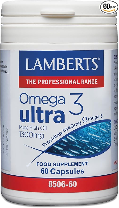 Lamberts Omega 3 Ultra - Pure Fish Oil 1300mg - 60 Capsules