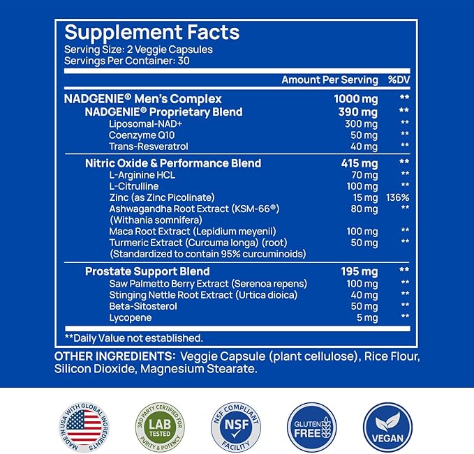 Selerb NAD+ Supplements for Men &amp 18 in 1 Magnesium Complex – Cellular Energy Muscle Sleep &amp Bone Support with Nitric Oxide Resveratrol CoQ10 Liposomal Magnesium D3 &amp K2